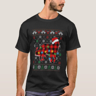 Camiseta Cachorro Retriever Dourado De Natal Chapéu Do Papa