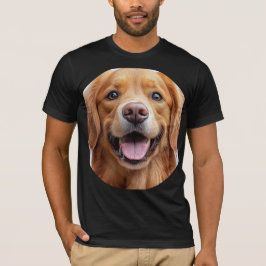 Camiseta Cachorro Retriever Dourado Feliz Sorridente