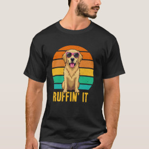 Camiseta Cachorro Retriever Dourado Usando Óculos de Sol Ru