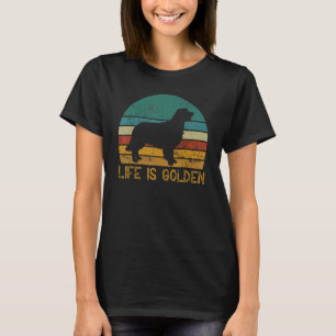 Camiseta Cachorro Retriever Golden Vintage A Vida é Dourada