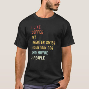 Camiseta Cachorro Retro E Café Da Grande Montanha Suíça
