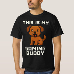 Camiseta Cachorro Retro Pixel Art – “Este É Meu Companheiro