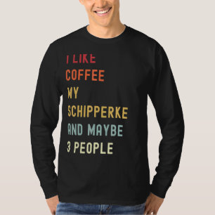 Camiseta Cachorro Retro Schipperke E Café