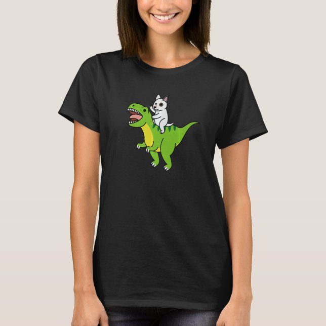 Camiseta Cachorro Rex Dinossaur, Bull Terrier, Inglês (Frente)