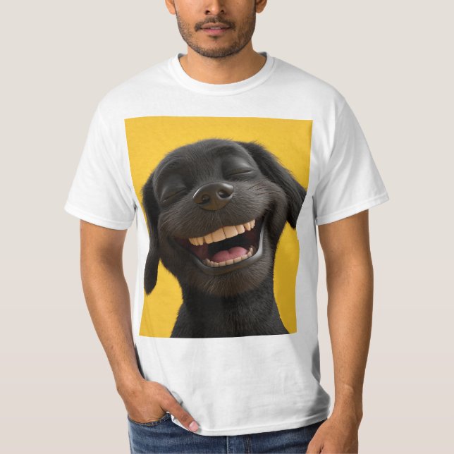 Camiseta cachorro rindo (Frente)