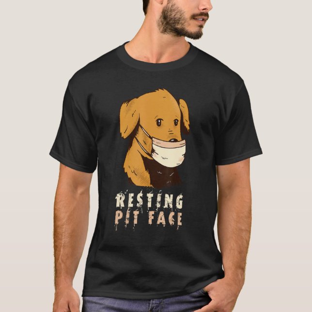 Camiseta Cachorro Rosto Descansado Rosto Rosto Rosto Engraç (Frente)