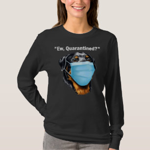 Camiseta Cachorro Rottweiler Cão Ouro Em Quarto Vestindo Um