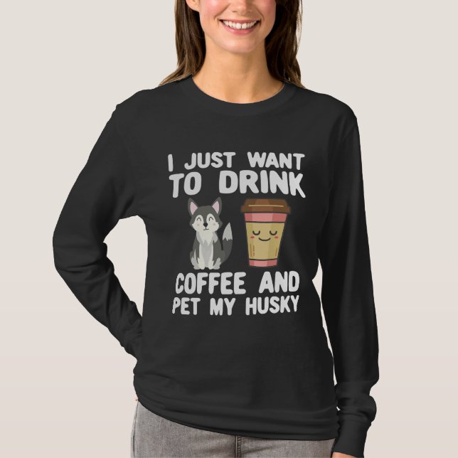 Camiseta Cachorro rouco Café Engraçado Mãe (Frente)
