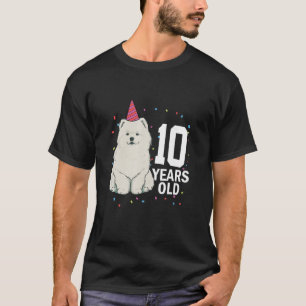 Camiseta Cachorro Samoyed, Cachorro, 10 Anos de Idade, 10.a