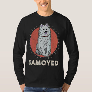 Camiseta Cachorro Samoyed Caminhando Mãe Cachorro Cachorro