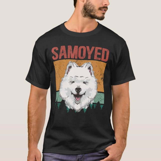 Camiseta Cachorro Samoyeed Proprietário do Cachorro Samoyed (Frente)