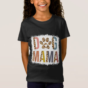 Camiseta Cachorro Sangrado Mama Leopardo e mãe mãe mães