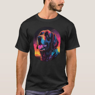 Camiseta Cachorro São Bernardo Colorido Pai Mãe Grafite