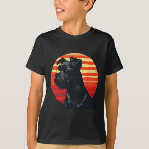 Camiseta Cachorro Schnauzer De Miniatura Retro Amadurece A