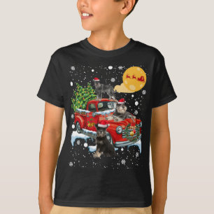 Camiseta Cachorro Schnauzer De Natal Com Diversão De Caminh