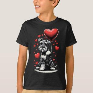 Camiseta Cachorro Schnauzer Dia dos Namorados Dono de Cacho