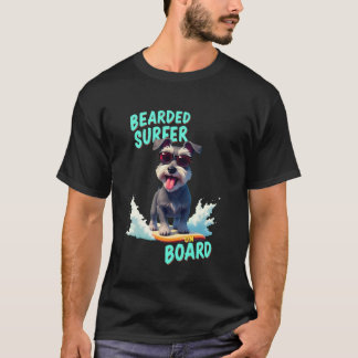 Camiseta Cachorro Schnauzer Legal Surfando