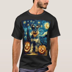 Camiseta Cachorro Schnauzer Miniatura Fofo no Halloween Jac