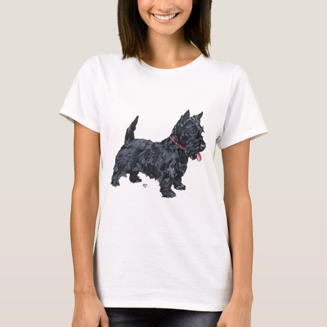 Camiseta Cachorro Scottie Espirituoso (Frente)