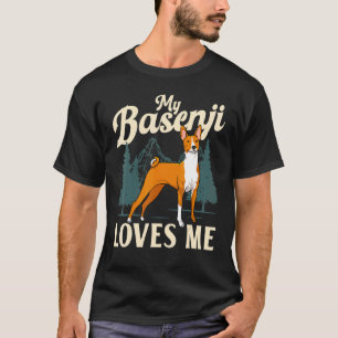 Camiseta Cachorro Sem Barco Meu Basenji Me Ama Cachorro