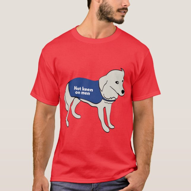 Camiseta Cachorro sem guarda Vestindo Jaqueta de colete de  (Frente)