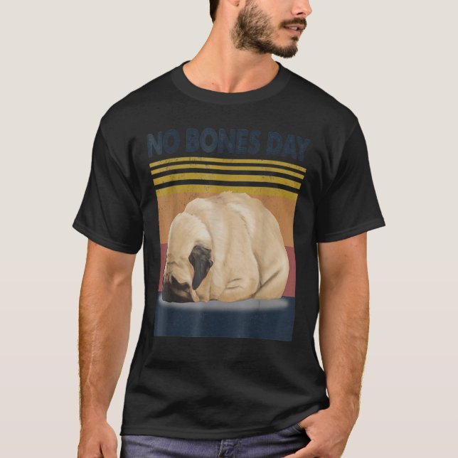 Camiseta Cachorro Sem Ossos - Cachorro Engraçado Mãe E Pai  (Frente)