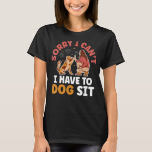 Camiseta Cachorro Sentado Caminhante Pet Sitter