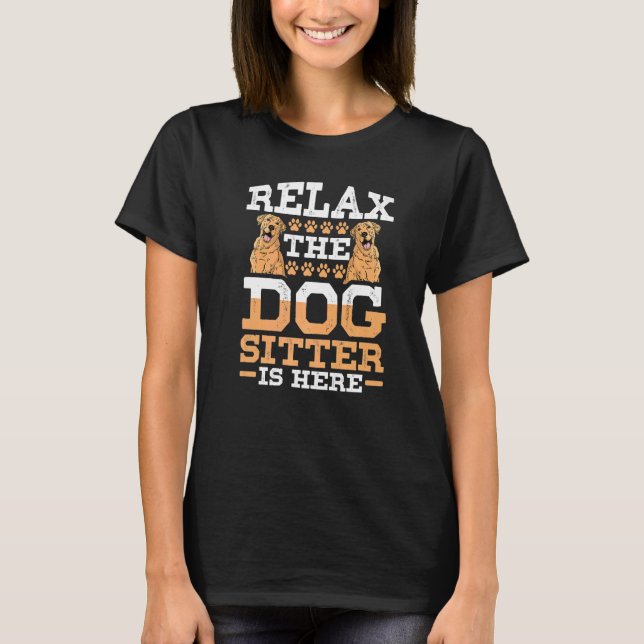 Camiseta Cachorro Sentado Caminhante Pet Sitter 2 (Frente)