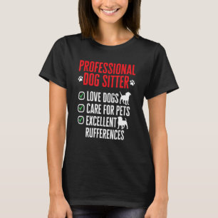 Camiseta Cachorro Sentado Pet Sitter Professional Dog