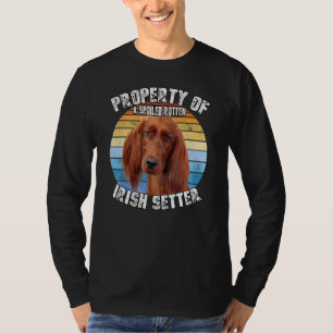 Camiseta Cachorro Setter Irlandês Retro Propriedade De