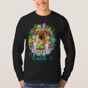 Camiseta Cachorro Shar Pei Na Cesta De Ovos De Páscoa Feliz