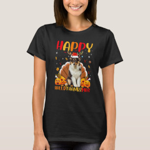 Camiseta Cachorro Sheltie Sheltie Feliz Hellothanksmas