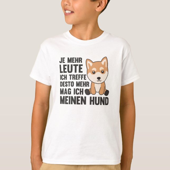 Camiseta Cachorro Shiba Cute não gosta de Cachorros Pessoas (Frente)