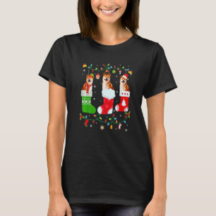 Camiseta Cachorro Shiba Inu Três Meias De Natal Doce Xmas D