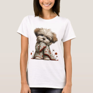 CAMISETA CACHORRO SHIH TZU FILHOTE CAÍDO TEMÁTICO FOFO E FA