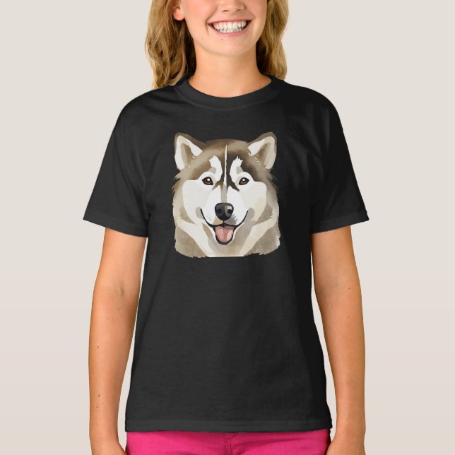 Camiseta Cachorro Siberiano Cachorro Cachorro Cachorro Cach (Frente)