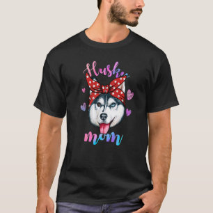 Camiseta Cachorro Siberiano Cachorro Mamãe Mamãe Mamãe Mamã