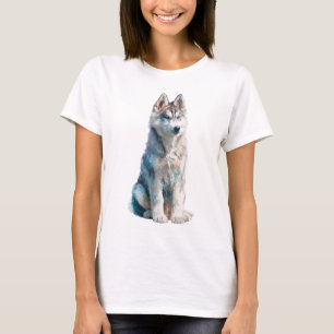 Camiseta Cachorro Siberiano com Esmalte Azul Etéreo para Mu