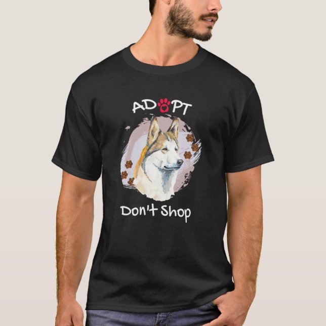 Camiseta Cachorro Siberiano Cujo Cachorro Adota Não Compra  (Frente)