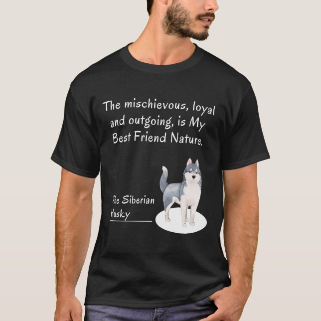 Camiseta Cachorro Siberiano Husky (Frente)