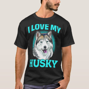 Camiseta Cachorro Siberiano Husky - Eu Amo Meu Rouco