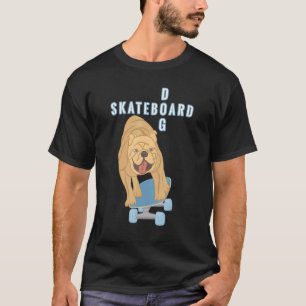 Camiseta Cachorro Skateboard Pug Bulldog esporte lindo azul