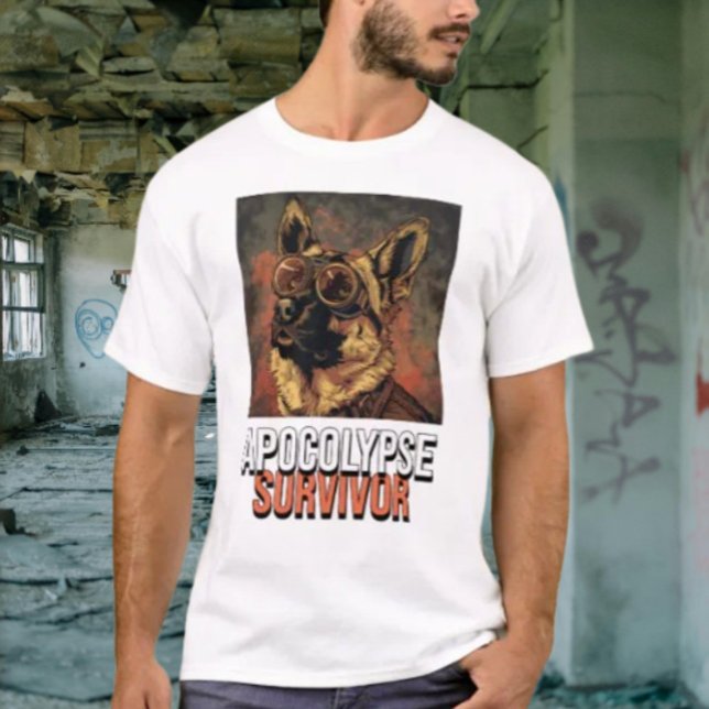 Camiseta Cachorro Sobrevivente do Apocalipse (Criador carregado)