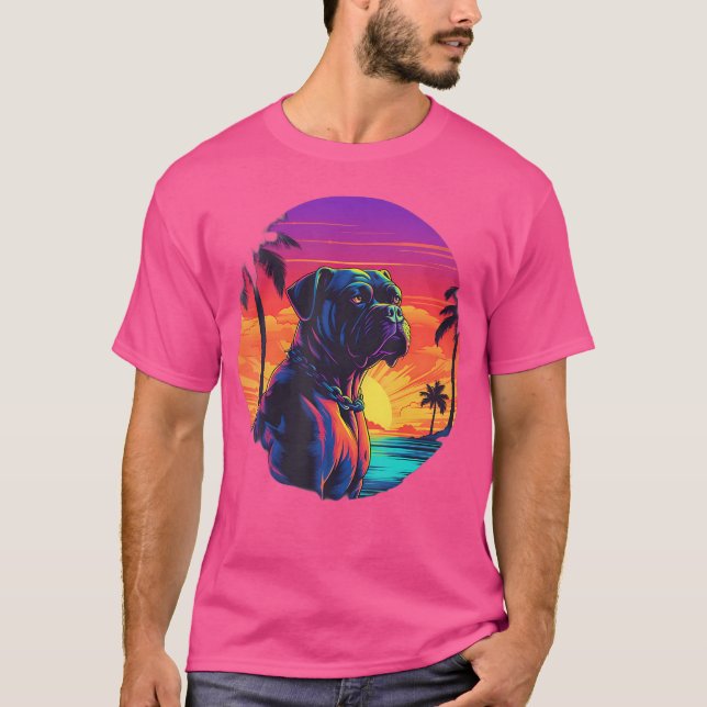 Camiseta Cachorro-solário retrô (Frente)