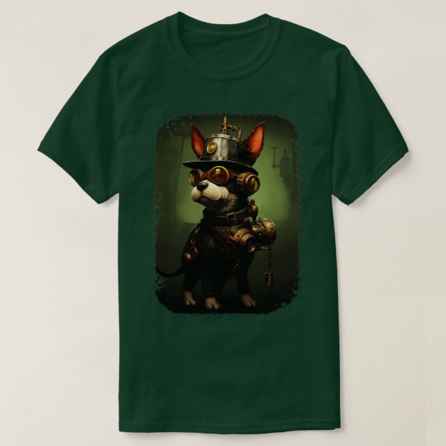 Camiseta Cachorro Steampunk 2 (Frente do Design)