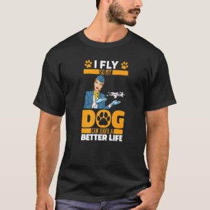 Camiseta Cachorro-Stewardese - Atenção à Tripulação de Cabi