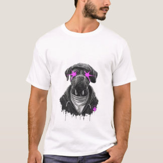 Camiseta Cachorro Streetwear Legal com Olhos de Estrela Ros