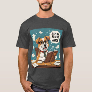 Camiseta Cachorro T-Shirt - Eu Falo Fluent Woof - Pet Paren