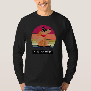 Camiseta Cachorro Tee Pun Humor Beija Meu Mutt Men Mulheres