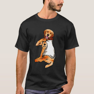 Camiseta Cachorro Tem Tatuagem Eu Amo Ouro Mãe Cachorro Mai